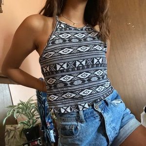 Patterned halter top